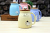 Cartoon Cat Ceramic Coffee Mug with Lid and Spoon