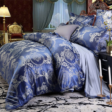 Blue Pearl Luxury King Size Bedding Set