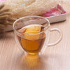 Heart-Shaped Double Wall Glass Coffee/Tea Mug